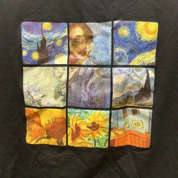 1X Shein Black Famous art tee - Picture 2 of 4